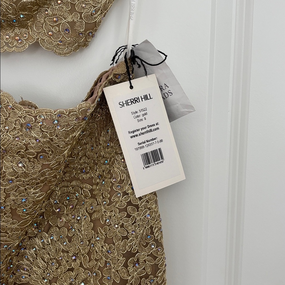 Sherri Hill Gold Mini Dress - Picture 9 of 11